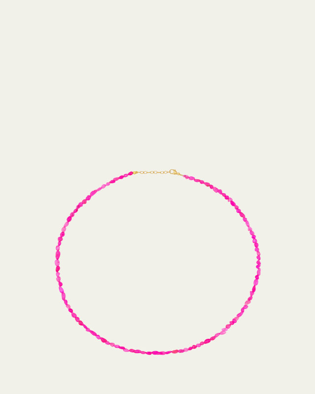 Pink Opal Pebble Necklace